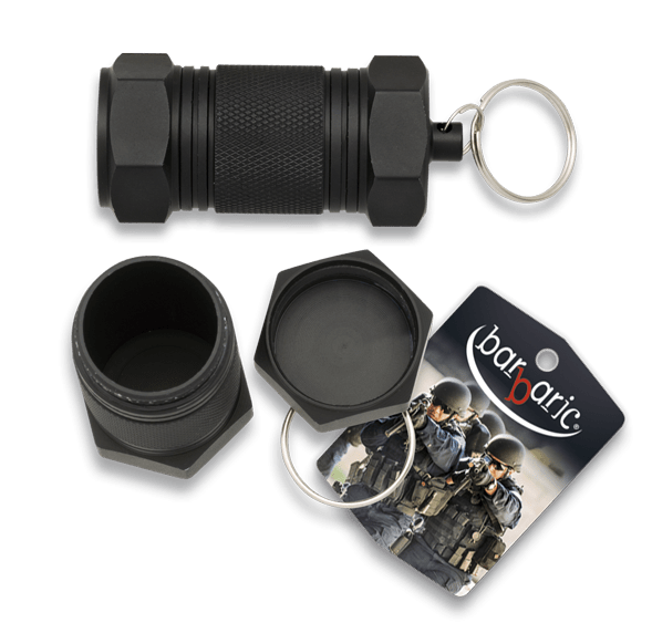 Llavero Bote estanco negro metal