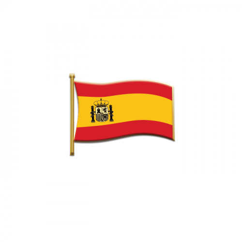Pin Bandera de España con escudo constitucional