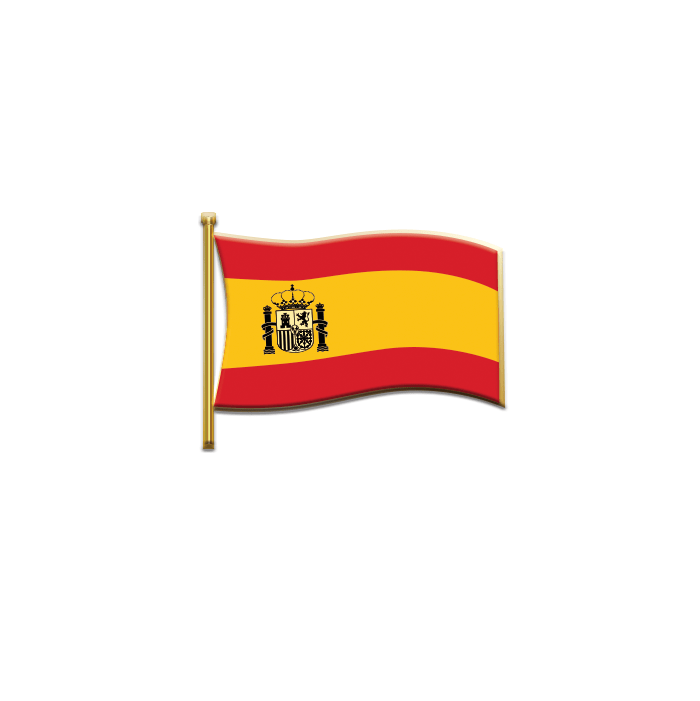 Pin Bandera de España con escudo constitucional