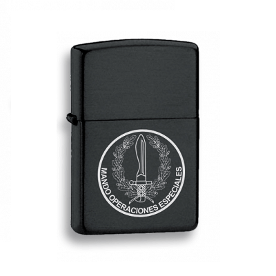 Mechero gasolina negro escudo MANDO OPERACIONES ESPECIALES