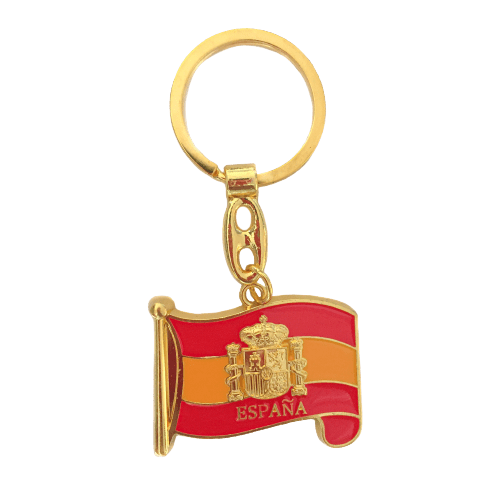 Llavero Bandera de España con escudo