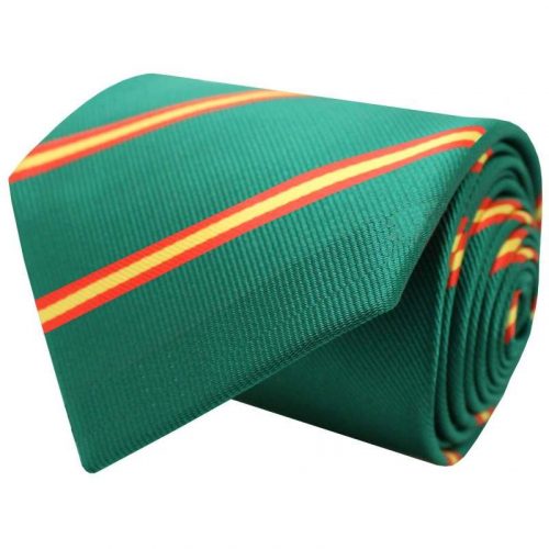 Corbata con bandera España diagonal verde