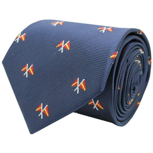 Corbata bandera náutica de España azul marino