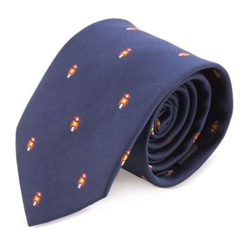 Corbata Vespa Bandera de España azul marino