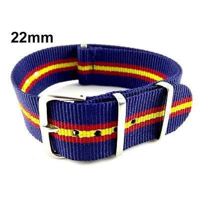 Correa reloj 22mm marino bandera España