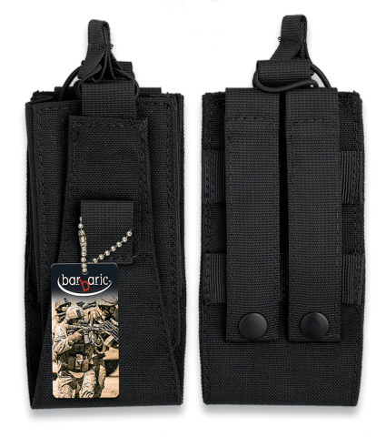 Funda walkie negra Molle 16x7x4