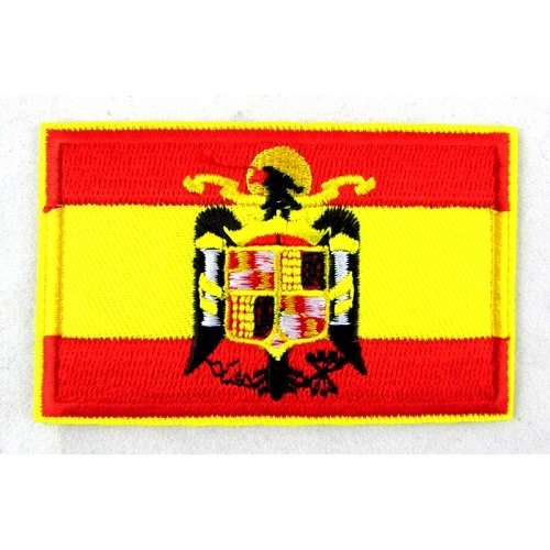 Parche Bandera España escudo Águila San Juan (8x5cm)