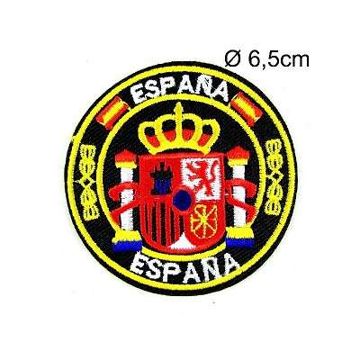 Parche bordado con el escudo de España (Ø 6,5cm)