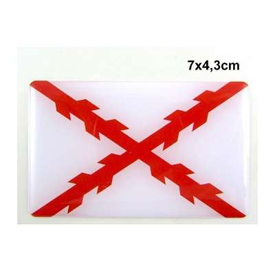 Pegatina Cruz de Borgoña (7x4,3cm)