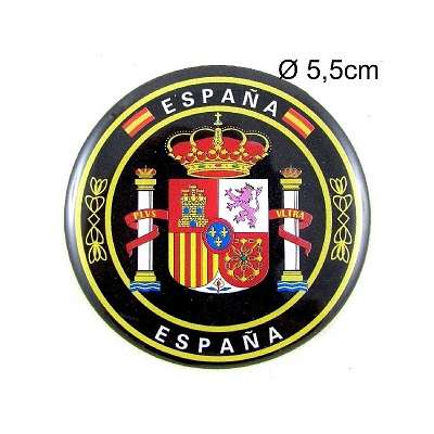 Pegatina en relieve con el Escudo de España (Ø 5,5cm)