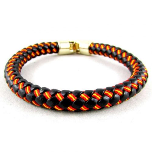 Pulsera de cuero Bandera España
