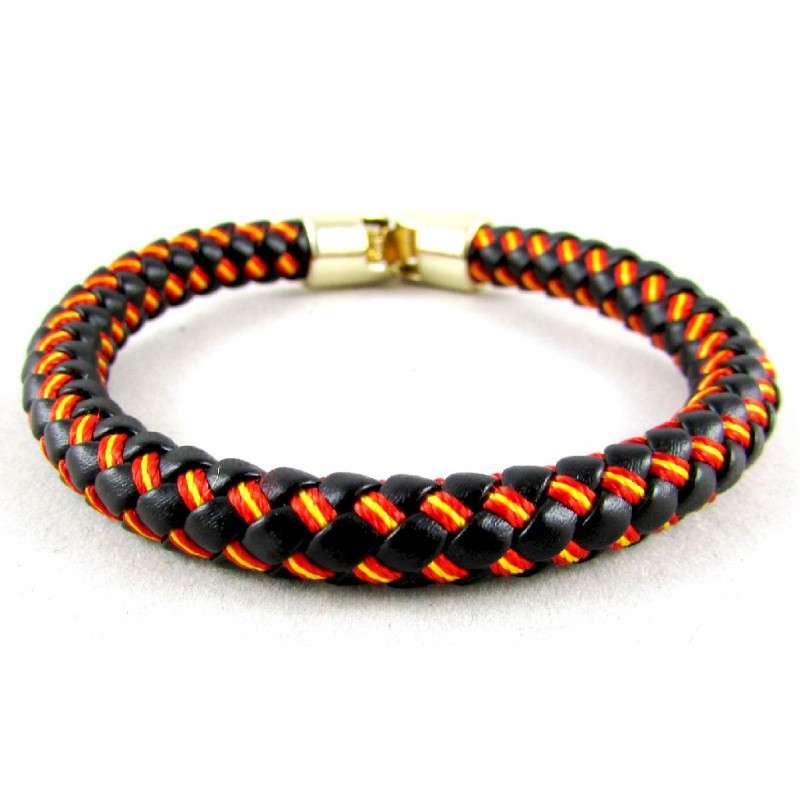 Pulsera de cuero Bandera España